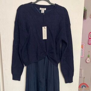 Rachel Zoe Navy “Twofer” Two Piece Sweater Dress